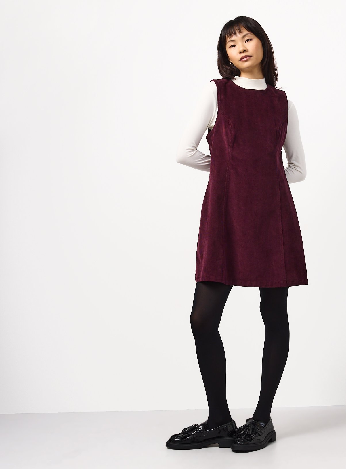 Red Corduroy Sleeveless Mini Dress  18 - Image 2 thumbnail